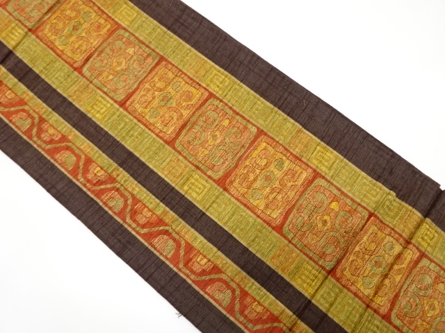 JAPANESE FUKURO OBI / TSUMUGI / WOVEN STRIPE